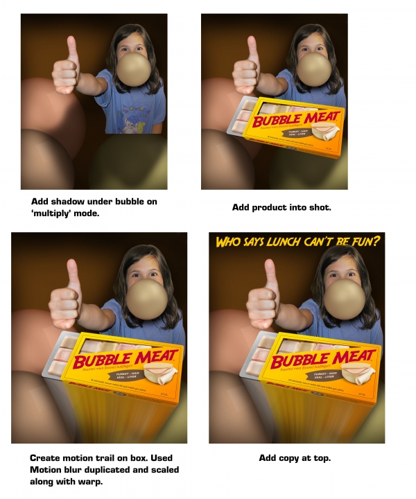 Creation of BubbleMeat Gum: Step 5